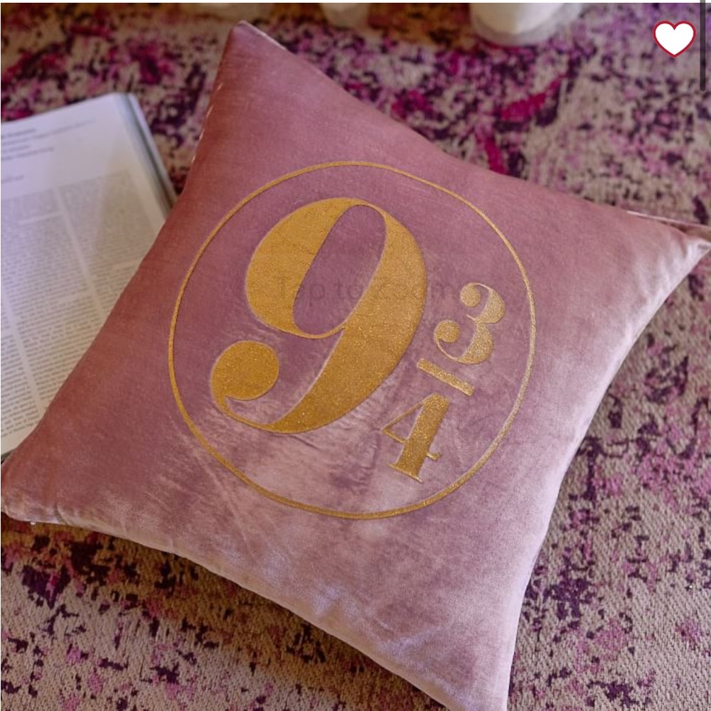 Pottery Barn Teen Harry Potter Platform 9 3/4 velvet pillow cover